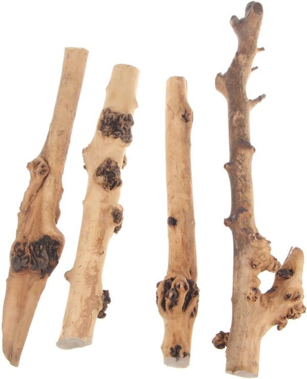 emours Reptile Décor Natural Forest Branch Terrarium Wood Aquarium Ornament, 4 Pack - Image 3