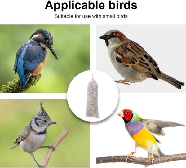 6 Pieces Food Finch Sock Feeder, Thistle Seed Sacks in White, Bird Feeder Socks, Instant Seed Sack Feeder for Wildlife Goldfinch Feeding (White) - Image 7