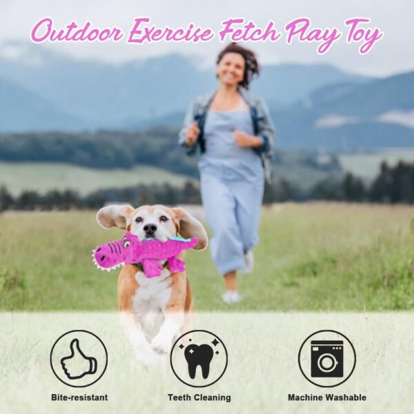 RIO Direct Squeaky Dog Toys, Sturdy Dog Plush Toys Chew Toys Dog Interactive Companion, Funny Training Toy with Crinkle Paper for Puppy Small Medium Dogs - Image 5