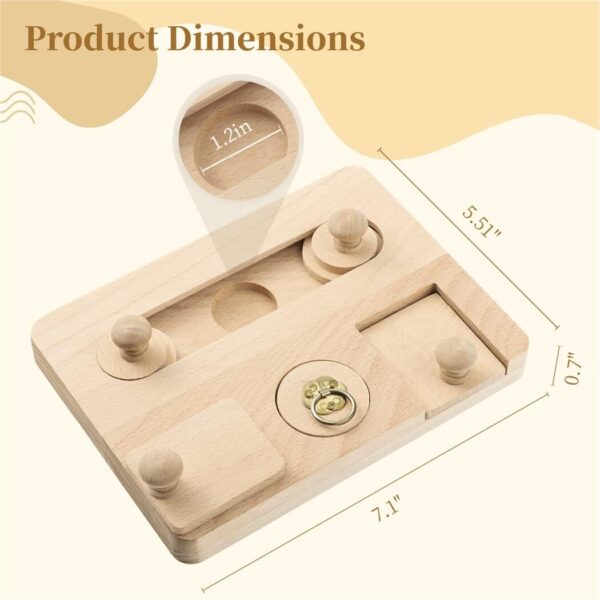Dorakitten Guinea Pig Foraging Toys: 6 in 1 Hamster Wooden Interactive Enrichment Toy Treat Dispenser for Small Animal Funny Toys for Guinea Pigs, Chinchillas, Hamsters, Rats and Gerbils - Image 5