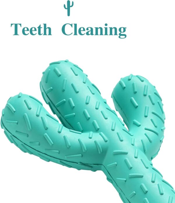 Acecy Dog Toys, Indestructible Cactus Chew Toy, Natural Rubber Milk Flavor, Puppy Teething Toys for Small Mediul Large Breed - Image 3