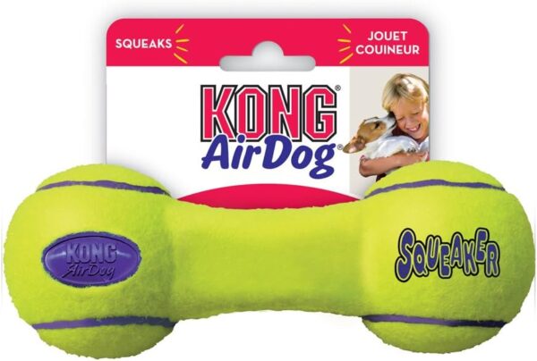 KONG Air Dog Squeaker Dumbbell Dog Toy - Small - Image 2