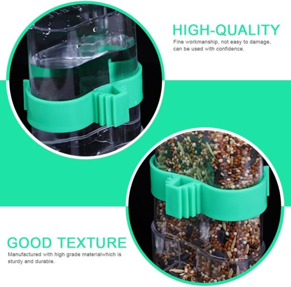 2 PCS Bird Cage Water Dispenser Water Feeders for Birds Automatic Bird Feeder Food Dispenser Bird Food Water Dispenser for Small Animals Parrot Canaries Cockatiels - Image 3