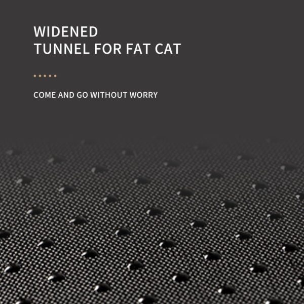Plush Cat Tunnels Beds for Indoor Cats, 2-in-1 Cat Tunnel Haven for Endless Fun and Comfort Easy to Store, Removable and Washable 80 * 25cm (Gray) - Image 2