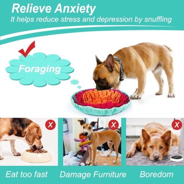Vivifying Snuffle Mat for Dogs, Washable Dog Snuffle Mat, Interactive Dog Toys for Boredom, Game Toy Encourages Natural Foraging Skills and Slow Eating - Image 3