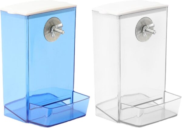 Bird Feeding Box Dustproof Food Dispenser AntiSplash Parrots Food Feeding Birds Cage Screw Feeder Clear Food Container - Image 7