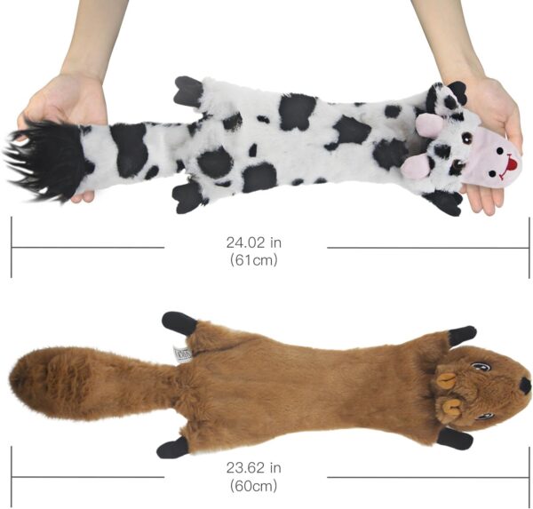 SHARLOVY Dog Squeaky Toys 5 Pack, Pet Toys Crinkle Dog Toy No Stuffing Animals Dog Plush Toy Dog Chew Toy For Large Dogs And Medium Dogs Squeeky Doggie Toys 5 PACK FOR LARGE DOGS Multi-colored - Image 6