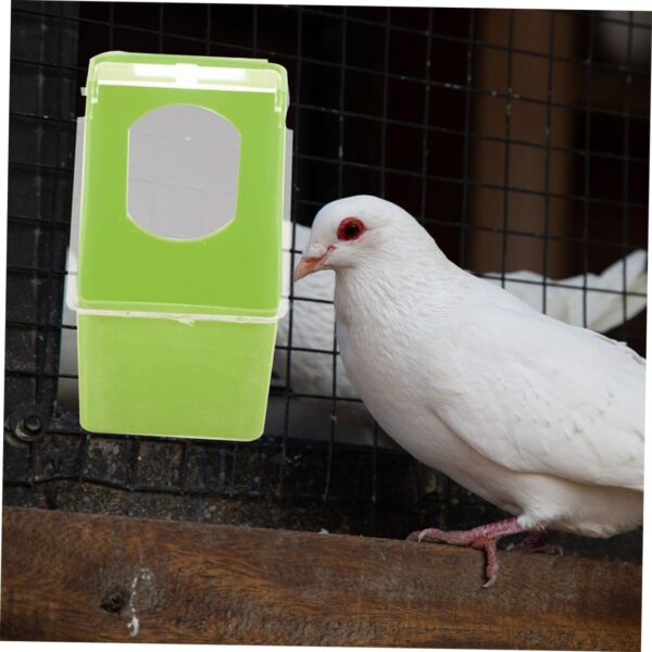 Yardwe 2pcs Pigeon Feed Box Cage Hanging Feeder Small Bird Feeder for Cage Bird Cage Feeder Cage Pigeon Feeder Parakeet Feeder Bird Food Dispenser Feeding Supplies Plastic Parrot - Image 6