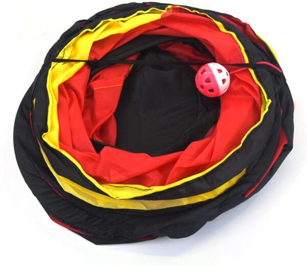Cat Tunnel Toy For Indoor Playtube Small Pet Tunnel Kitten Interactive Tunnel With Teaser For Cats - Image 7