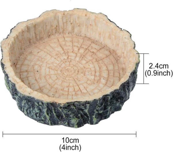 Saim Small Crawler Pet Feeding Round bowl Food Water Non-toxic Resin Dish Suitable for Reptile Turtle Tortoise Scorpion Lizard Crabs Pets Supplies - Image 3