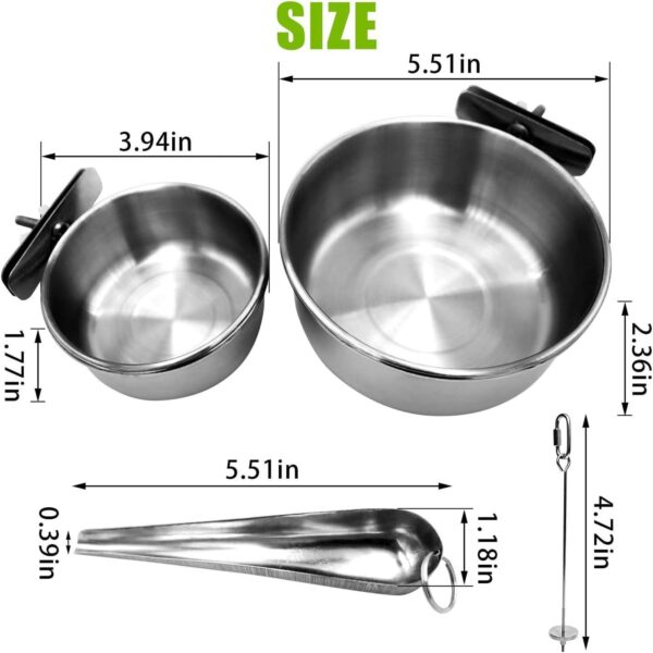 Bird Feeder Bird No-Mess For Parrots Cockatiel Stainless Steel Feeding Food Seed Dispenser Container - Image 4