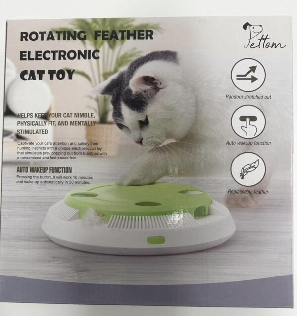 PETTOM Interactive Cat Toy Indoor 8 Holes Automatic Random Stretch Out Feather Smart Kitten Toys Battery Powered - Image 9