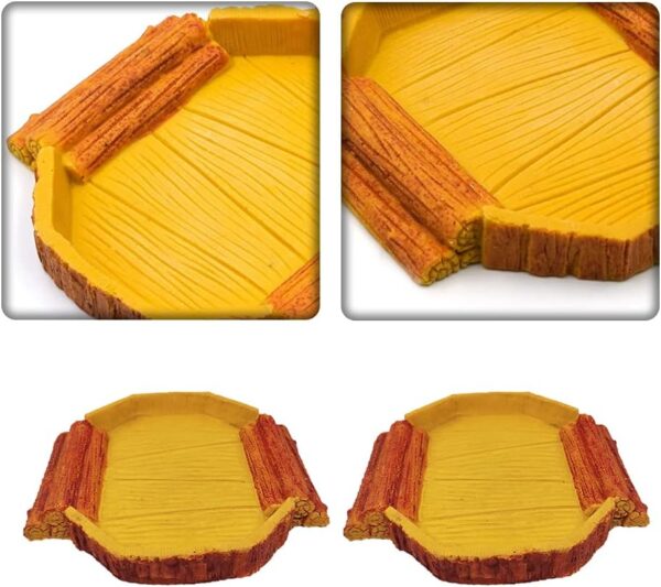 NA Reptile Water Bowl Resin Rock Reptile Water Tray Lizard Feeding Bowl for Pet Tortoise Chameleon Lizard - Image 8