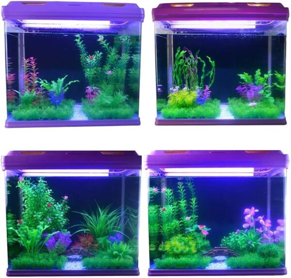 kathson 3 PCS Aquarium Grass Mat Decorations Artificial Plastic Lawn Ornament Landscape Green Plants Decoration for Saltwater Freshwater Tropical Fish Tank Decor - Image 3