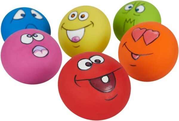 JEHANOIRY 3PCS Squeaky Dog Ball Toys, Interactive Latex Rubber Dog Squeaky Toy, Fetch Play Balls Pet Training Ball Dog High Bounce Ball for Small and Medium Dog - Image 6