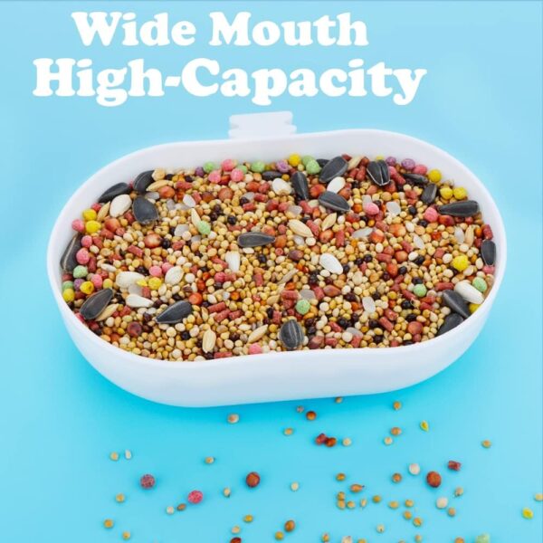 3 Pack Small Bird Plastic Feeder Seed Food Feeding Cup for Bird Parakeet Budgie Cockatiel Lovebird - Image 3