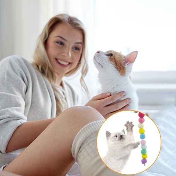 YumSur Interactive Cat Toys, Cat Ball Toy Launcher,Cat Ball Gun with 100pcs Soft Pom Pom Balls,Plush Ball Shooting Gun for Cats,Cat Fetch Toys for Indoor Pet Cat Exercise Training Chasing - Image 7