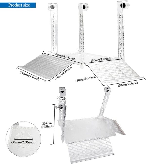 Saim Turtle Basking Platform Hanging Acrylic Turtle Terrarium Ramps Large Tortoise Habitat Non-Toxic Reptiles Platform - Image 7