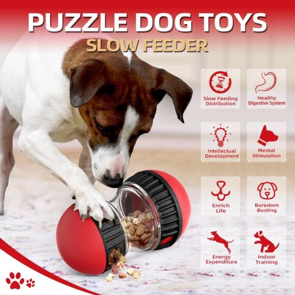 CAROZEN Interactive Dog Feeder Toy, Dog Enrichment Toy, Slow Feeder Toy for Dog Mental Stimulation, Treat Puzzle for Dog Entertainment, Food Dispenser Dog Toy - Image 4