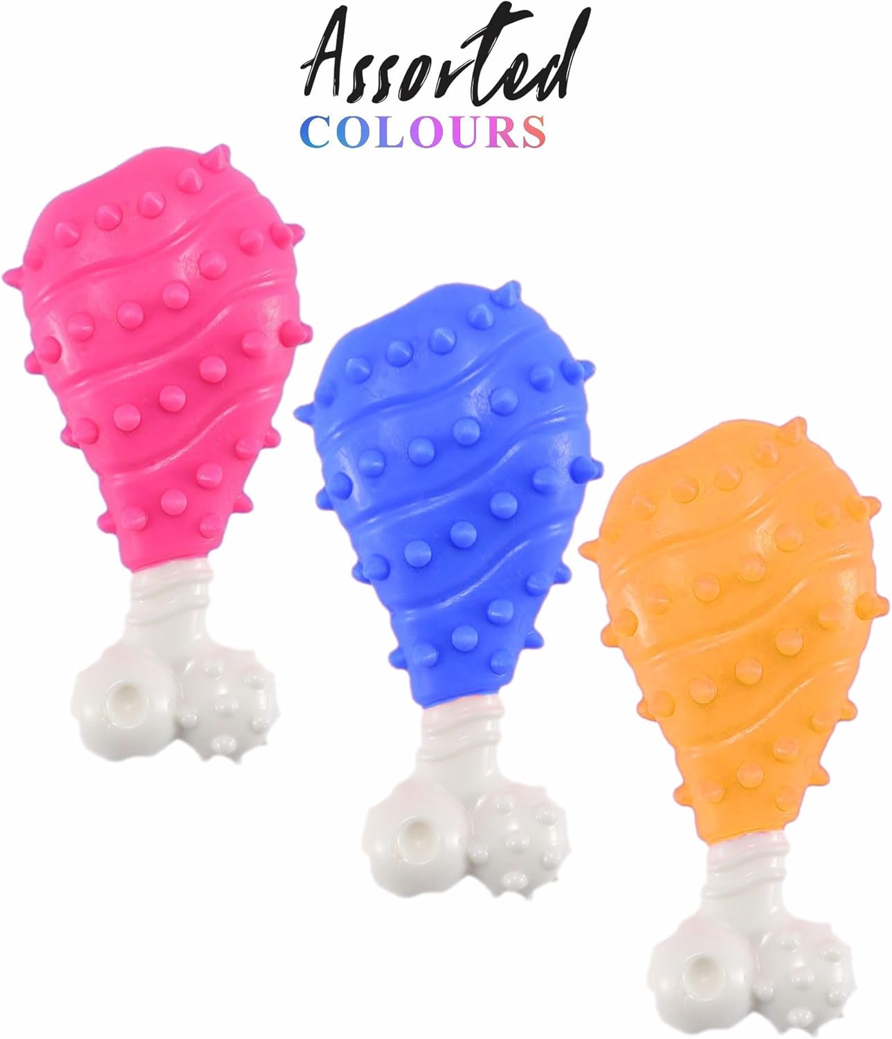 ADLAM Dog Bone Toy Indestructible Teething Chew Dental Bones Tough Chewers Strong Gentle Pet Toys Gift Dogs Puppies Cleans Teeth Puppy Training Play Game Assorted Color (1Pc) - Image 3