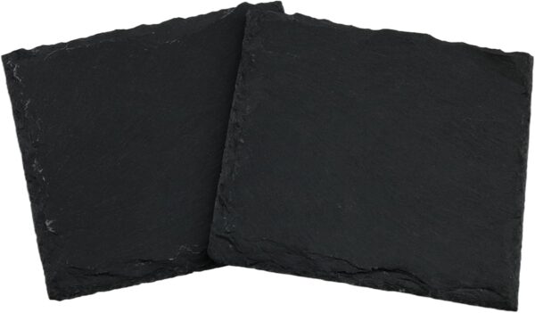 2pcs Tortoise Slate Reptile Basking Platform, 10x10cm Natural Square Slate Reptile Habitat Rock, Turtle Feeding Food Bowl Dish for Turtle Lizard Bearded Dragon Gecko Snake Landscape Habitat Decor - Image 7