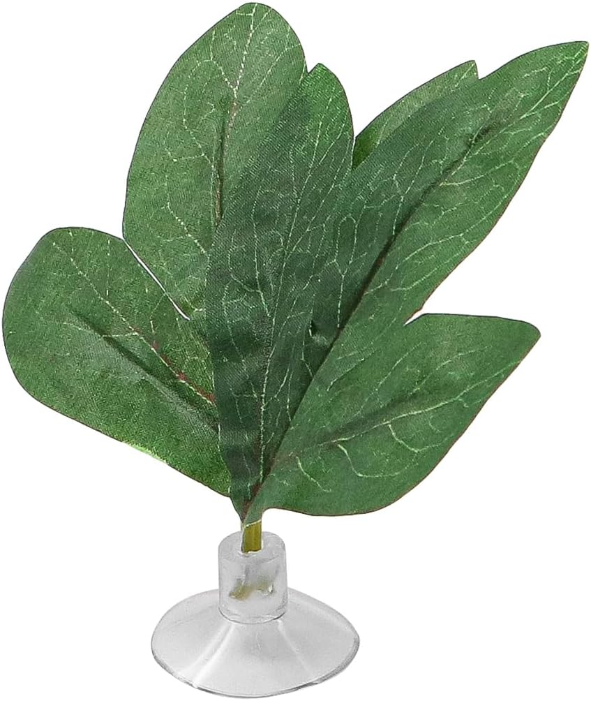 ZONADAH 5 Pcs Plastic Artificial Plant Leaf with Suction Cup Fish Tank Betta Hammock Bed Leaf Fish Tank Leaves Decorations Ornaments for Betta Aquarium Fish Tank - Image 3