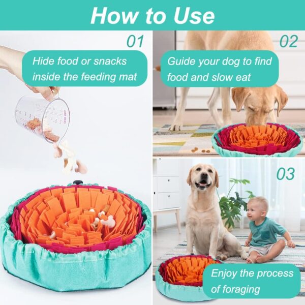 Vivifying Snuffle Mat for Dogs, Washable Dog Snuffle Mat, Interactive Dog Toys for Boredom, Game Toy Encourages Natural Foraging Skills and Slow Eating - Image 5