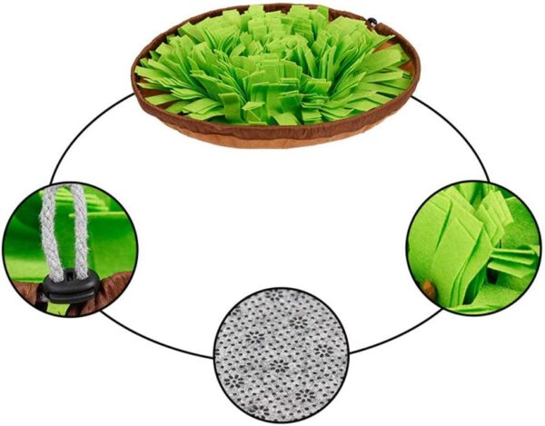 AWOOF Snuffle Mat for Dogs Food Sniffing Feeding Mat, Dog Brain Games Puzzle Toys for Boredom, Encourages Natural Foraging Skills for Dogs, Treat Dispenser Indoor Outdoor Stress Relief - Image 6