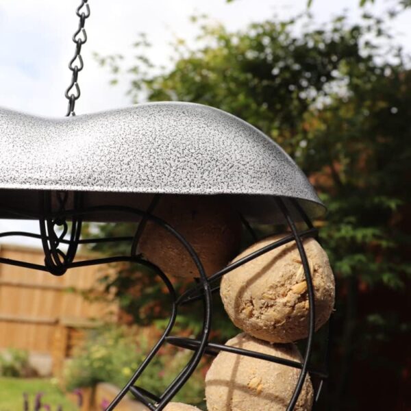 Garden Mile Heart Shaped Metal Hanging Fat Ball Bird Feeder with Hanging Hook Deluxe Waterproof Hanging Bird Feeding Station Weatherproof Novelty Cage Feeder Wild Birds for Outdoor Use Garden - Image 5