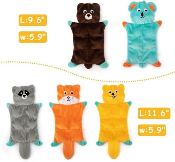 AWOOF No Stuffing Squeaky Dog Toys Indestructible Dog Toys for Large Medium Small Dogs Tough Interactive Dog Toys for Boredom Variety with Animals or Fruits Durable Birthday Christmas Dog Toys Gift - Image 2