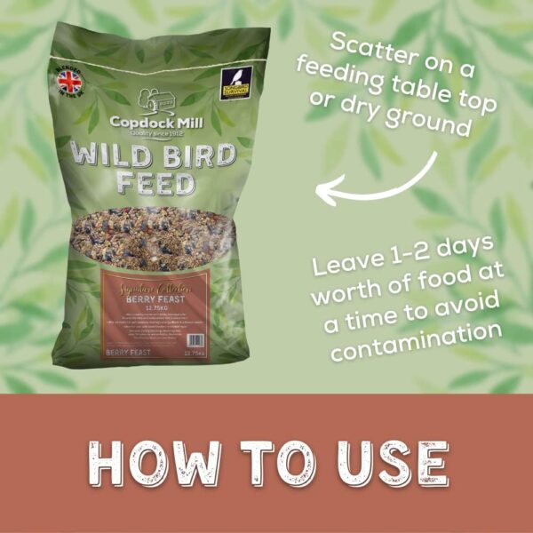 Copdock Mill Wild Bird Seed 12.75kg – Signature Collection Berry Feast Wild Bird Food – All Year-Round Bird Seed – 100% Natural Ingredients Including Peanuts for Wild Birds – Suitable for All Species - Image 5