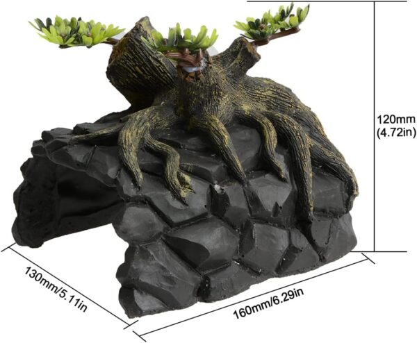 Saim Reptile Hideout Large Reptile Rock Hide Cave Aquarium Turtle Habitat Shelter for Gecko Spiders Frogs Lizards Tortoise Fish - Image 7