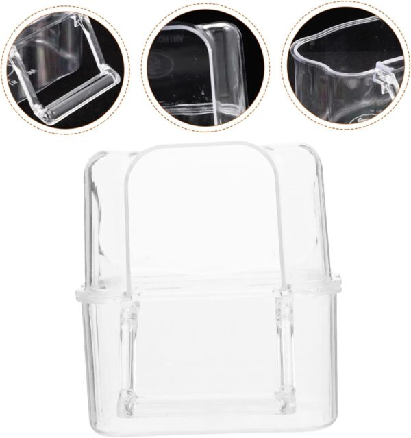 4pcs Box Birdcage Hanging Food Box Bird Feeder Bird Cage Automatic Parrot Feeder Parrot Food Dispenser Canary Cage Feeder Cage Food Bowl Bird Water Cup Bird Food Feeding Bowl Pp COSMEVIVI - Image 5