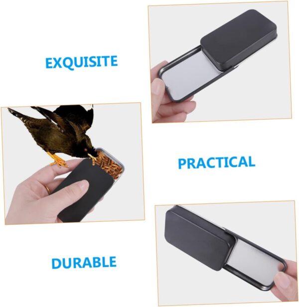 Yardwe 8 Pcs Bird Food Box Toy Containers with Lids Outdoor Bird Feeders Bird Feeder Hangers for outside Smart Bird Feeder Container with Lid Bird Training Feeders Wrought Iron - Image 2