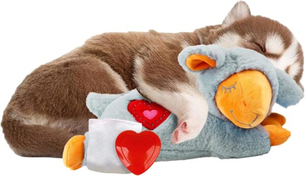 ALL FOR PAWS Little Buddy Heartbeat Toys for Puppy, Dog Snuggle Sheep Toy for Separation Anxiety Relief Behavioral aid Puppy Plush Comfort toy for Pets (Grey Sheep with Heartbeat + Warm Bag) - Image 8