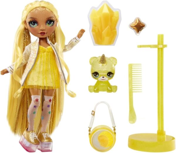 Rainbow High Fashion Doll with Slime & Pet - Sunny (Yellow) - 28 cm Shimmer Doll with Sparkle Slime, Magical Pet and Fashion Accessories - Kids Toy - Great for Ages 4-12 Years - Image 5