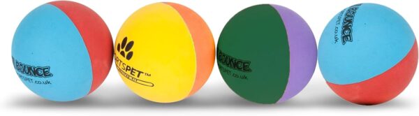SPORTSPET Mini Bounce Dog Balls - Premium Rubber Dog Balls for Puppy Dogs (45mm) (4 Pack (Standard)) - Image 2