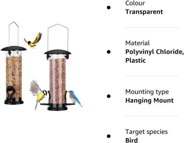 Kungfu Mall 2PCS Bird Feeders Hanging Wild Garden Bird Seed Feeder Hanging Feeders for Small Birds Garden Outdoors Feeding - Image 8