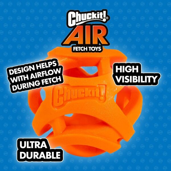 Chuckit! Air Fetch Dog Ball Durable Rubber Dog Toy Launcher Compatible Dog Balls, 10 Pack, Small - Image 8
