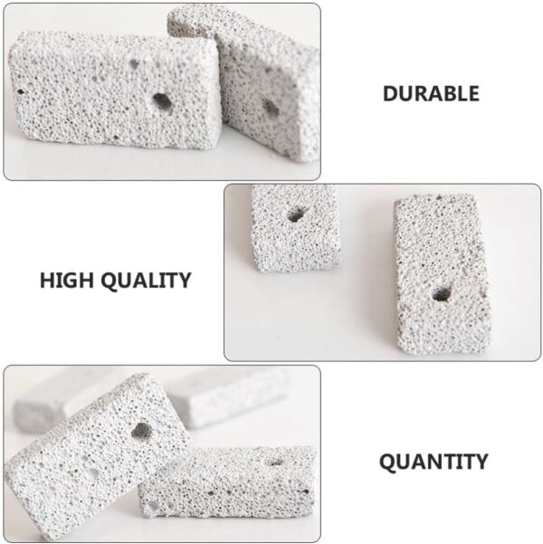 VILLCASE Hamster Teeth Grinding Stones, Natural Volcano Stones Rat Chew Toy, Small Animal Molar Stones Mineral Pumice Chewing Toys for Guinea Pig Rabbit Chinchilla Little Pet (Light Grey, 12 Pack) - Image 6