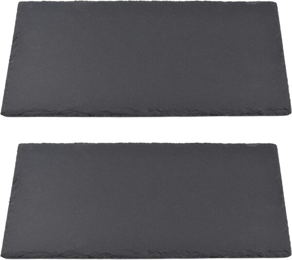 AOVNA 2 Pieces Reptile Basking Platform Tortoise Rock Plate Slate Reptile Food Dish Slate Habitat for Turtle Lizard Snake Chameleon, 24×12cm - Image 6