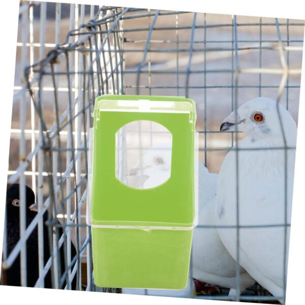 Yardwe 2pcs Pigeon Feed Box Cage Hanging Feeder Small Bird Feeder for Cage Bird Cage Feeder Cage Pigeon Feeder Parakeet Feeder Bird Food Dispenser Feeding Supplies Plastic Parrot - Image 9