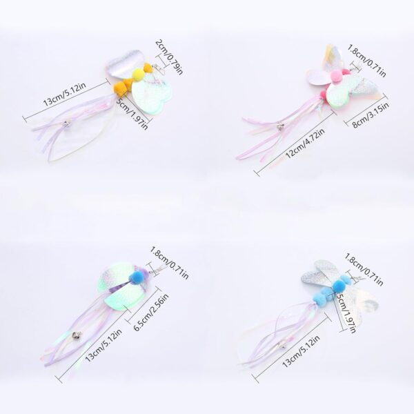 YAPAILANG 4pcs Cat Toy Accessories With Tassels Replacement Heads Wand Refills Cat Toy Attachments Shape Wand Refills - Image 8