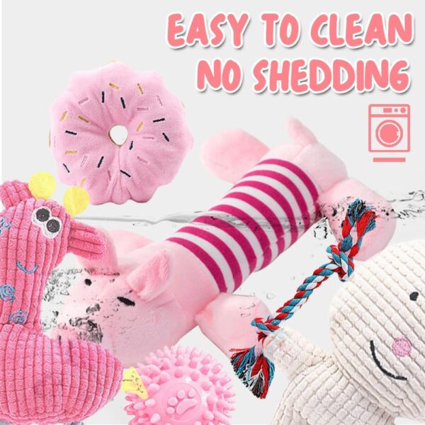 6Pcs Dog Toys for Small Dogs, Puppy Teething Chew Toys, Dog Toys for Boredom, Squeaky Plush Dog Toys Set for Small Medium Dogs - Image 5