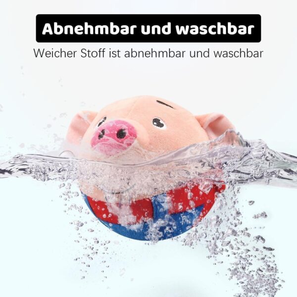 Active Moving Pet Plush Toy Interactive Dog Toys, Squeaky Moving Dog Ball Toy, Washable Cartoon Pig Plush Sound Electronic Dog Toy, Shake Bounce Boredom Talking Toys for Dog Pets Cats (Blue Pig) - Image 5