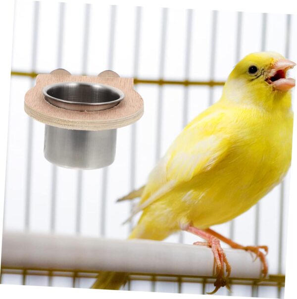 BELLIFFY 2pcs Water Cup Trough Stainless-steel Bowl Bird Coop Cups Bird Feeding Cup Bird Food Container Parrot Cage Hanging Bowl Parrot Water Cup Bird Food Bowl Cockatiel Trough Bid Feeder - Image 9