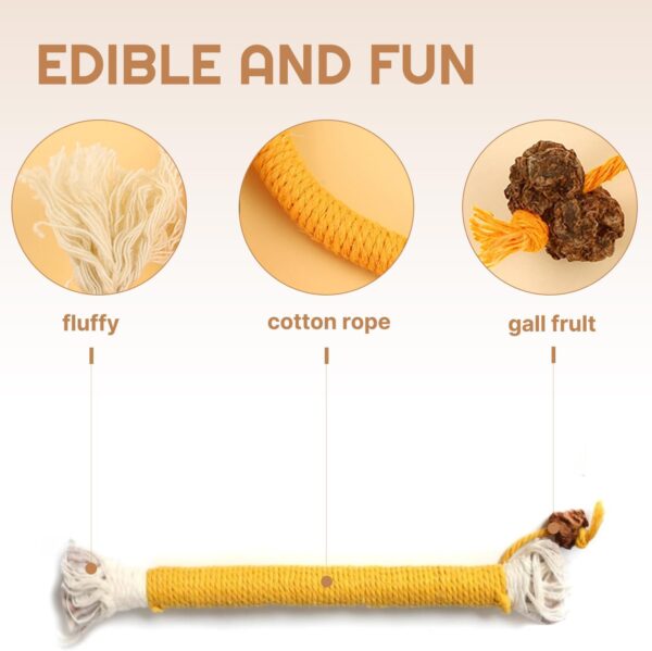 SUOXU Catnip Toy Bite Rope, Interactive Cat Toy for Indoor Cats, Cat Teeth Cleaning Kitten Teething cat nip Chewing Toy Rope, Filled Natural Catnip Stress Release Cotton Rope Toy, 4 Pcs - Image 6