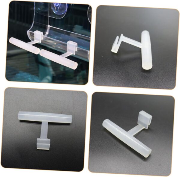 Yardwe 8 Pcs Bird Feeder Bird Feeding Cup Perch Bird Food Holder Perch Bird Cage Supply Bird Food Container Perch Bird Food Feeder Perch Bird Food Bowl Perch Clear Bird Cage Feeder Perch - Image 7