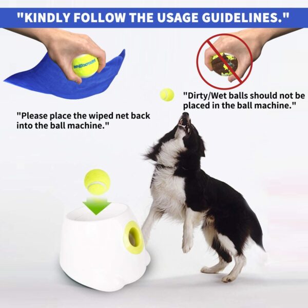 ALL FOR PAWS Automatic Dog Ball Launcher, Interactive Dog Tennis Ball Thrower Machine for Small and Medium Size Dogs, Puppy Fetch Toy, Great Exercise for Dogs with 3 Balls, Mini Version - Image 3