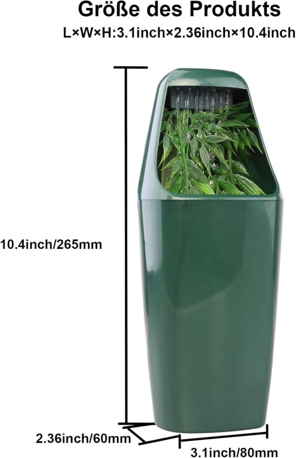 AIICIOO Reptile Drinking Fountain Water Dripper Terrarium & Aquarium Accessories with Activated Carbon Filtering & Simulation Plants for Amphibians Insects Lizard Turtle Snake Spider Frog Gecko - Image 5